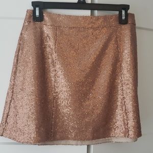 Blush sequin skirt